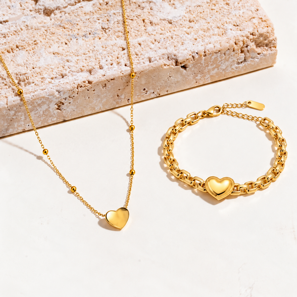 Rush Code Bracelet And Necklace Set