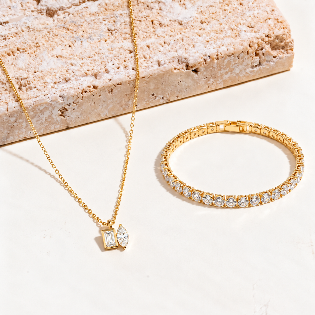 Pixel Thing Bracelet And Necklace Set