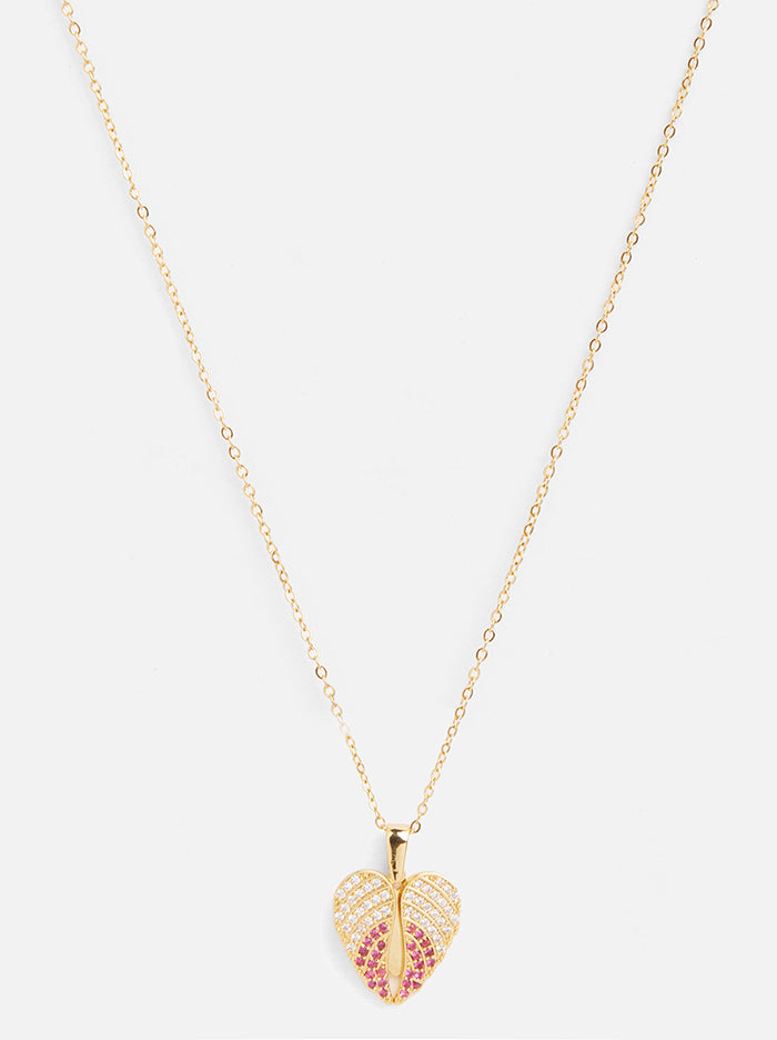 Rosy Heart Diamond Gleam Necklace - Salty Accessories