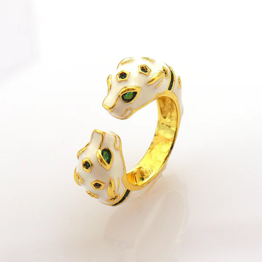 Ivory King Bangle and Ring Combo - White