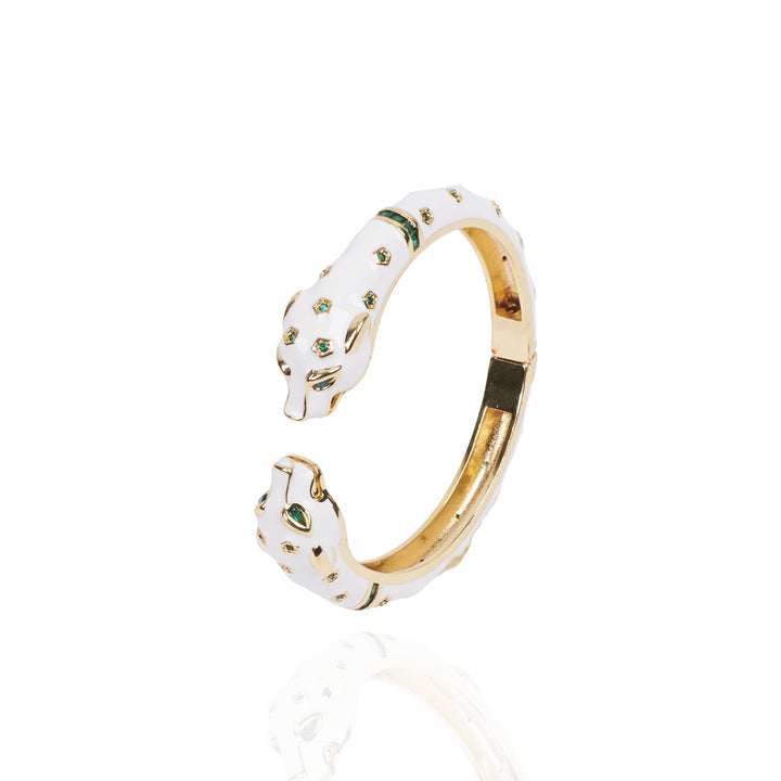 Ivory King Bangle and Ring Combo - White