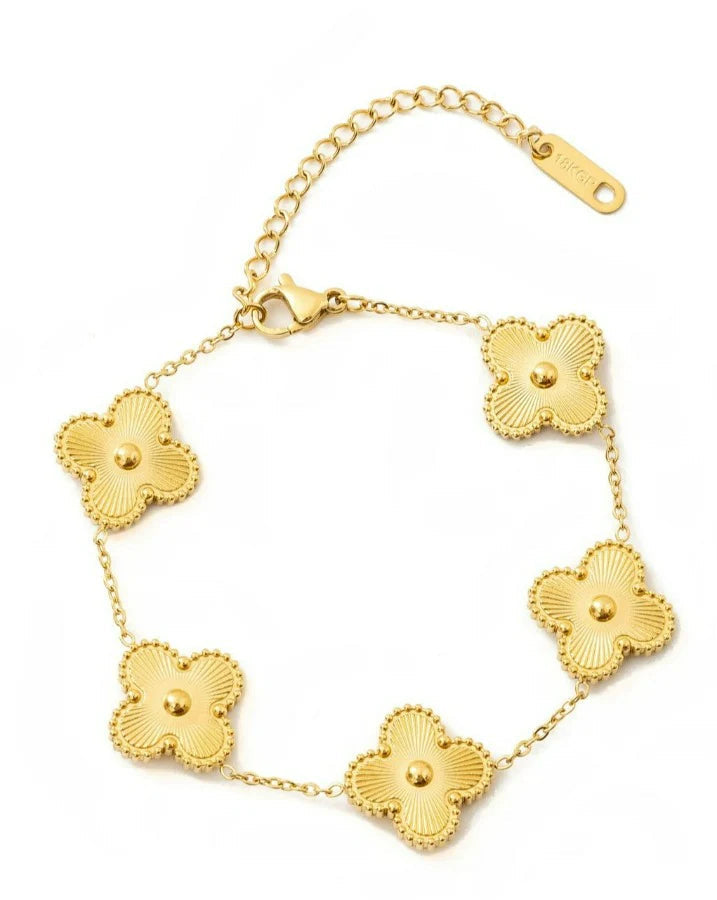 Golden Luck Leaflet Bracelet - Salty Accessories