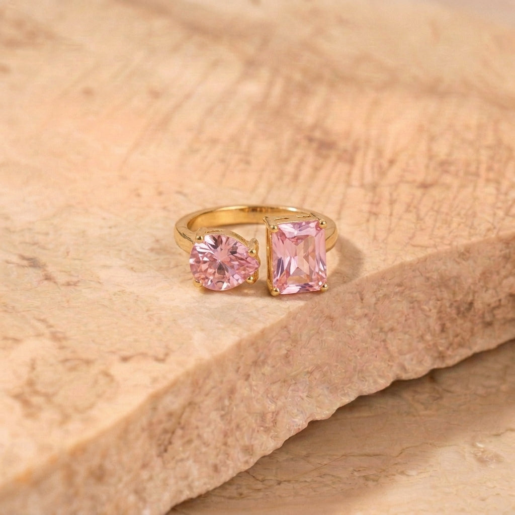 Sparkling Blush Bracelet & Ring Combo