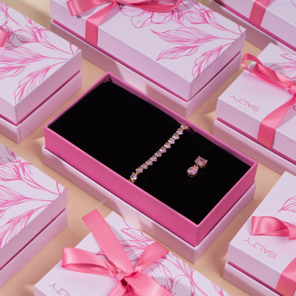 Sparkling Blush Bracelet & Ring Combo