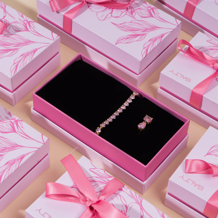 Sparkling Blush Bracelet & Ring Combo