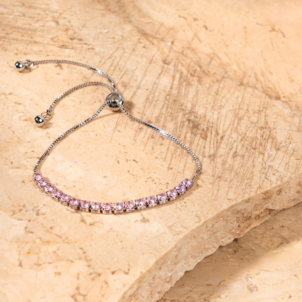 Aeri Pink Tennis Bracelet