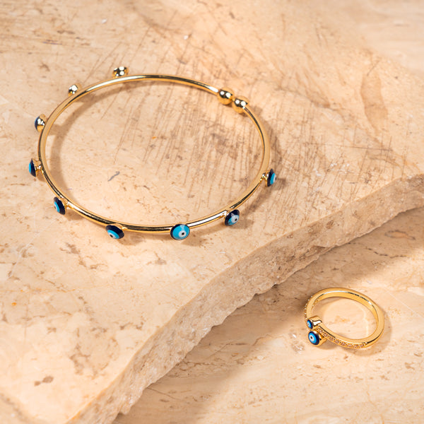 Timeless Evil Eye Bracelet & Ring Combo