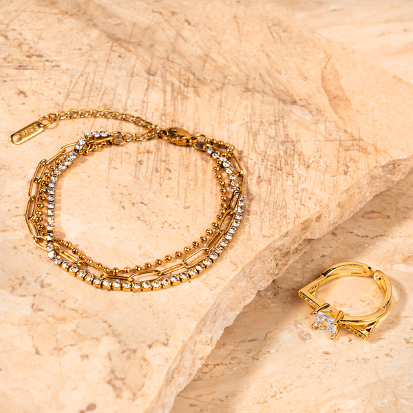 Radiant Glow Bracelet & Ring Combo