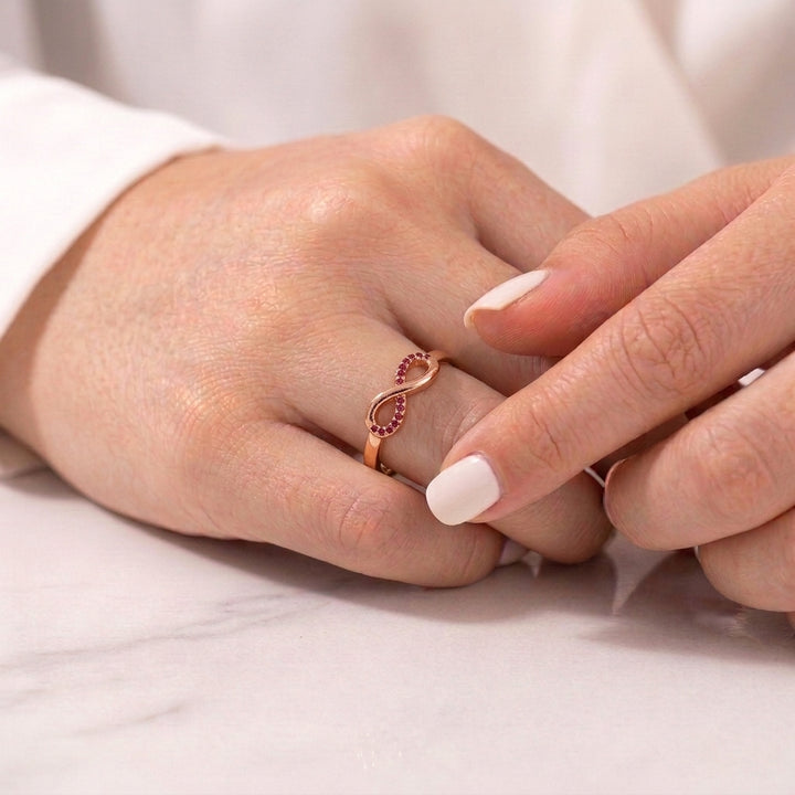 Rosy Infinity Bracelet & Ring Combo