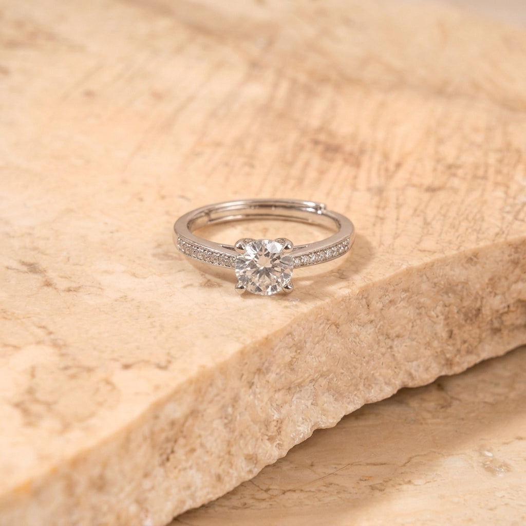 Aurum White Royale Bracelet & Ring Combo