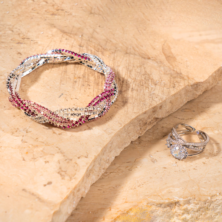 Diva Sparkle Bracelet & Ring Combo