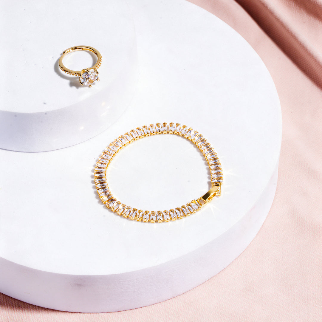 Cloud Code Bracelet And Ring Set