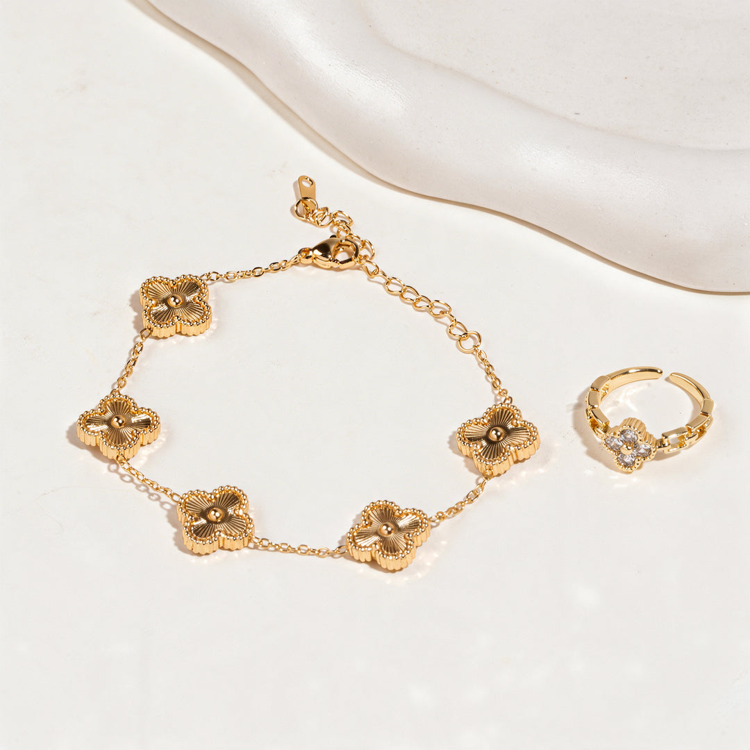 Glow Bloom Bracelet And Ring Set