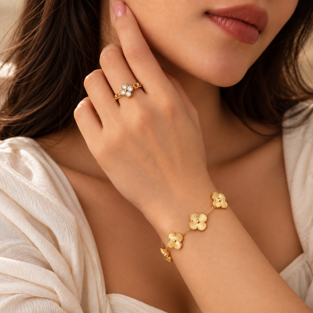 Glow Bloom Bracelet And Ring Set