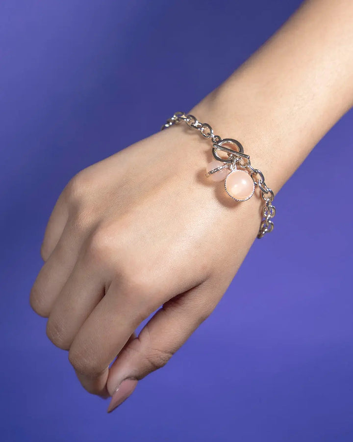 Pink Sapphire Toggle Clasp Bracelet - Salty Accessories