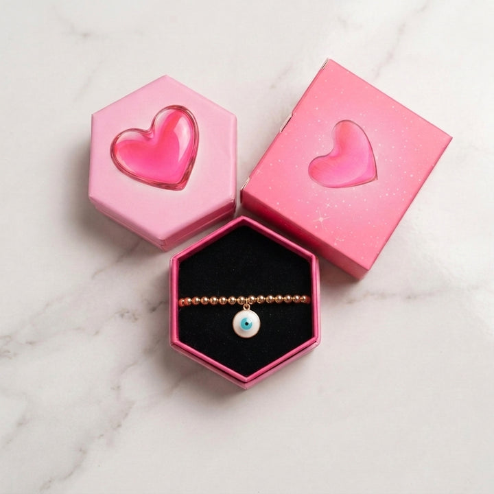 Golden Retro Evil Eye Bracelet
