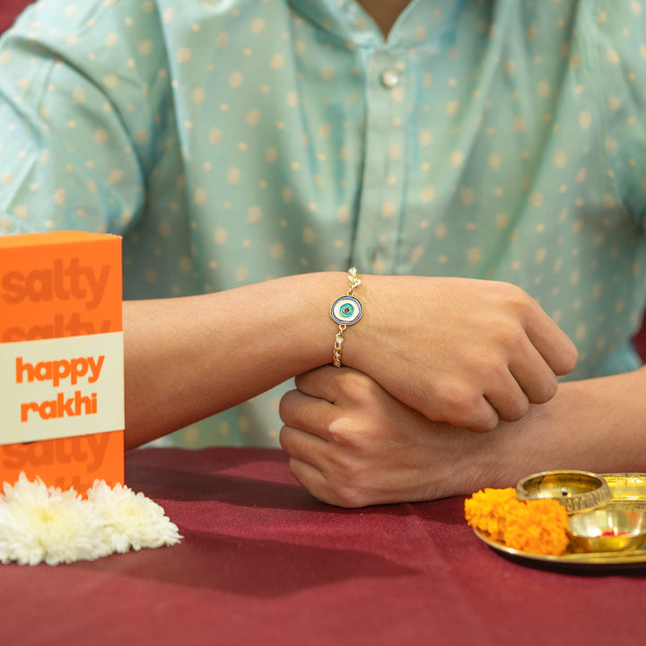 Suraksha Nazar Painted Rakhi for Bhaiya