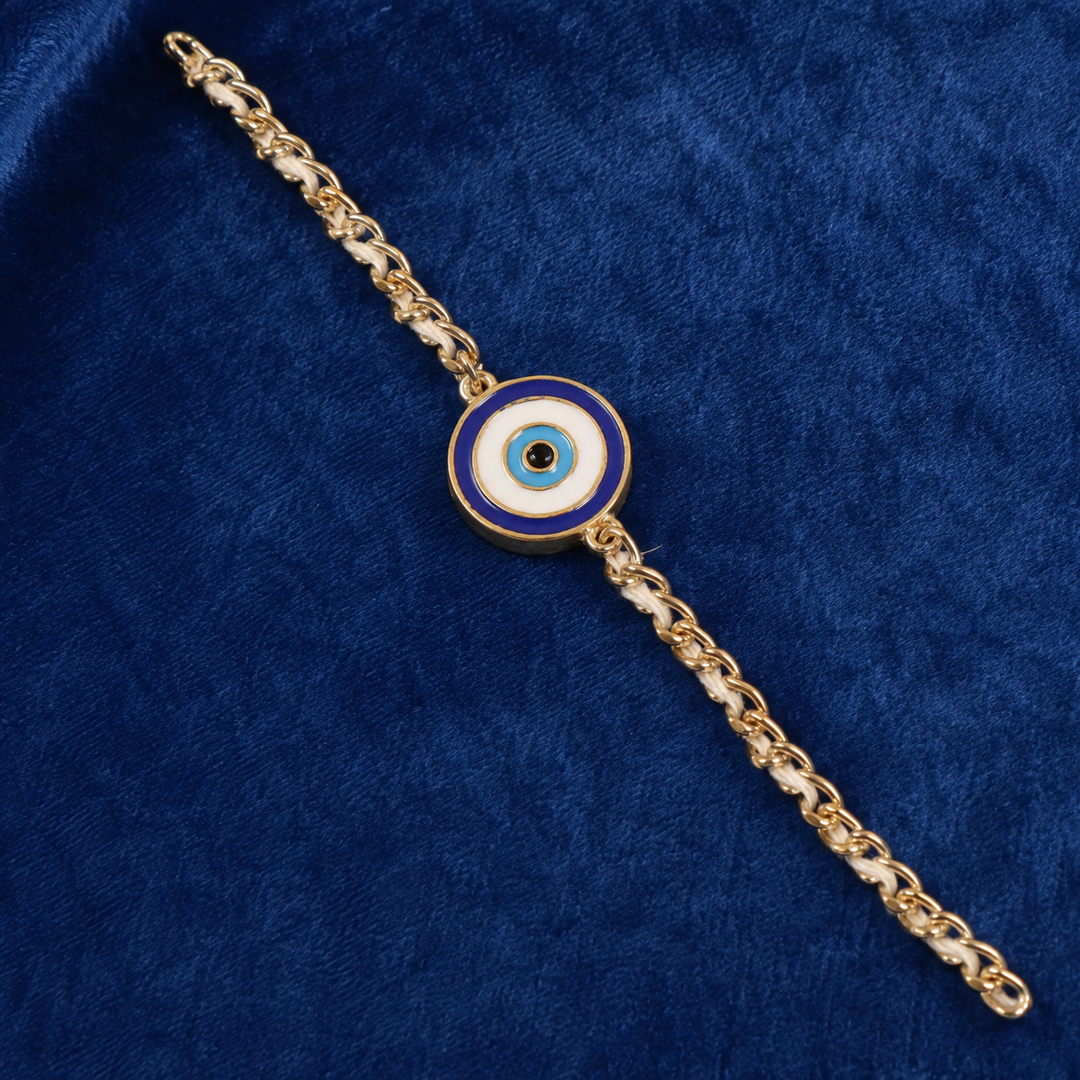 Celeste Eye Enamel Chain Bracelet
