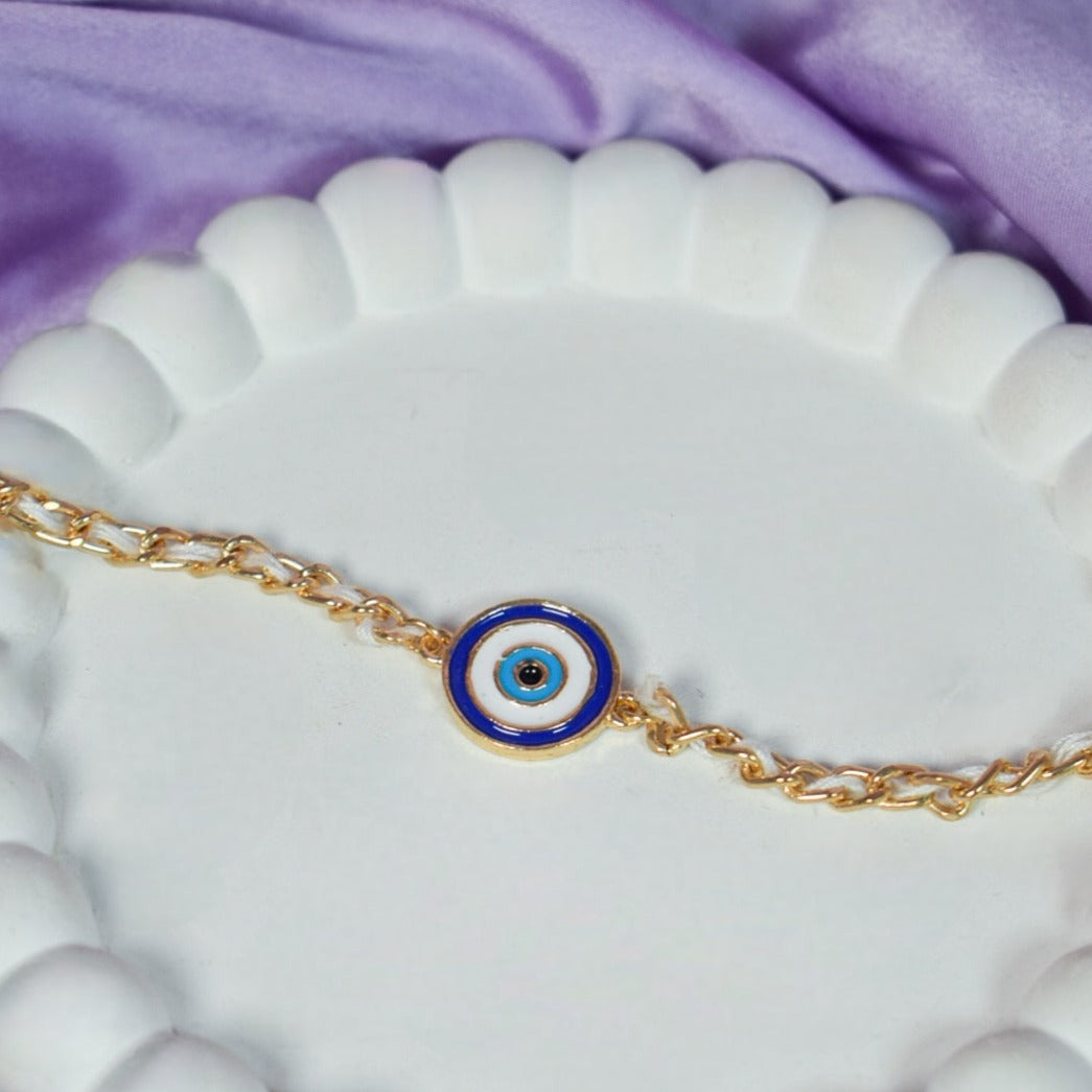 Celeste Eye Enamel Chain Bracelet