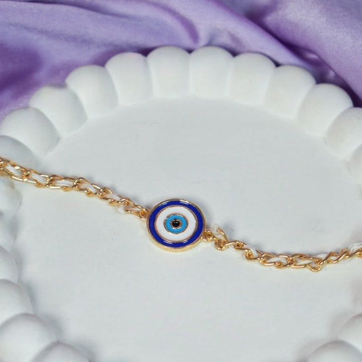 Celeste Eye Enamel Chain Bracelet