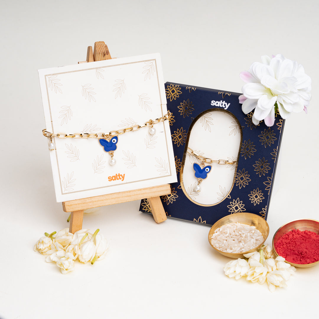 Rang Birangi Butterfly Evil Eye Rakhi
