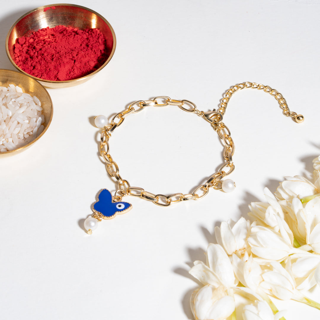 Rang Birangi Butterfly Evil Eye Rakhi