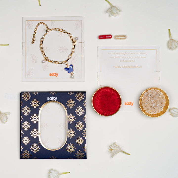 Rang Birangi Butterfly Evil Eye Rakhi