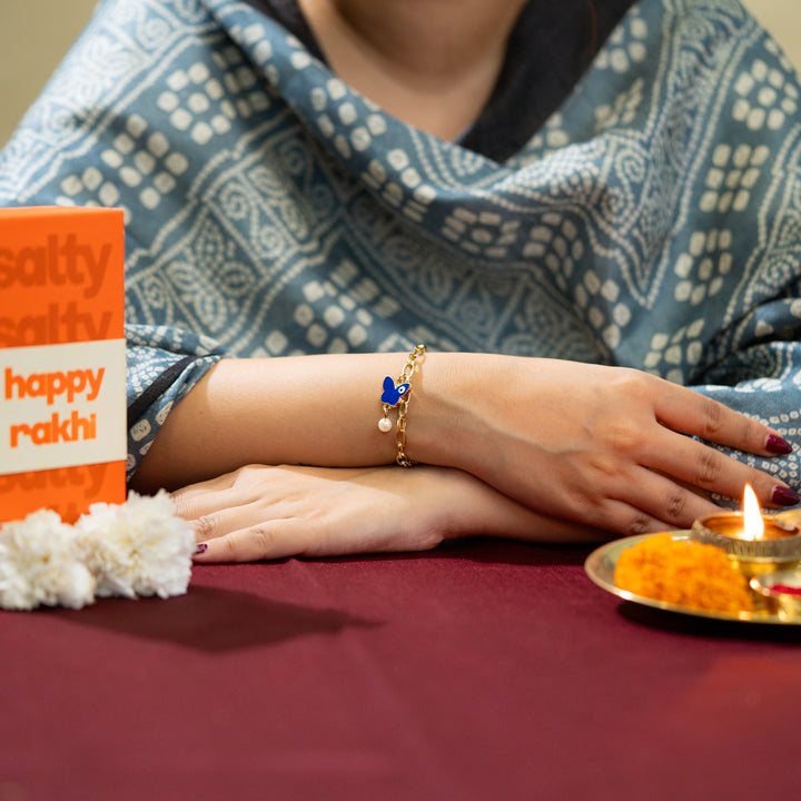 Rang Birangi Butterfly Evil Eye Rakhi
