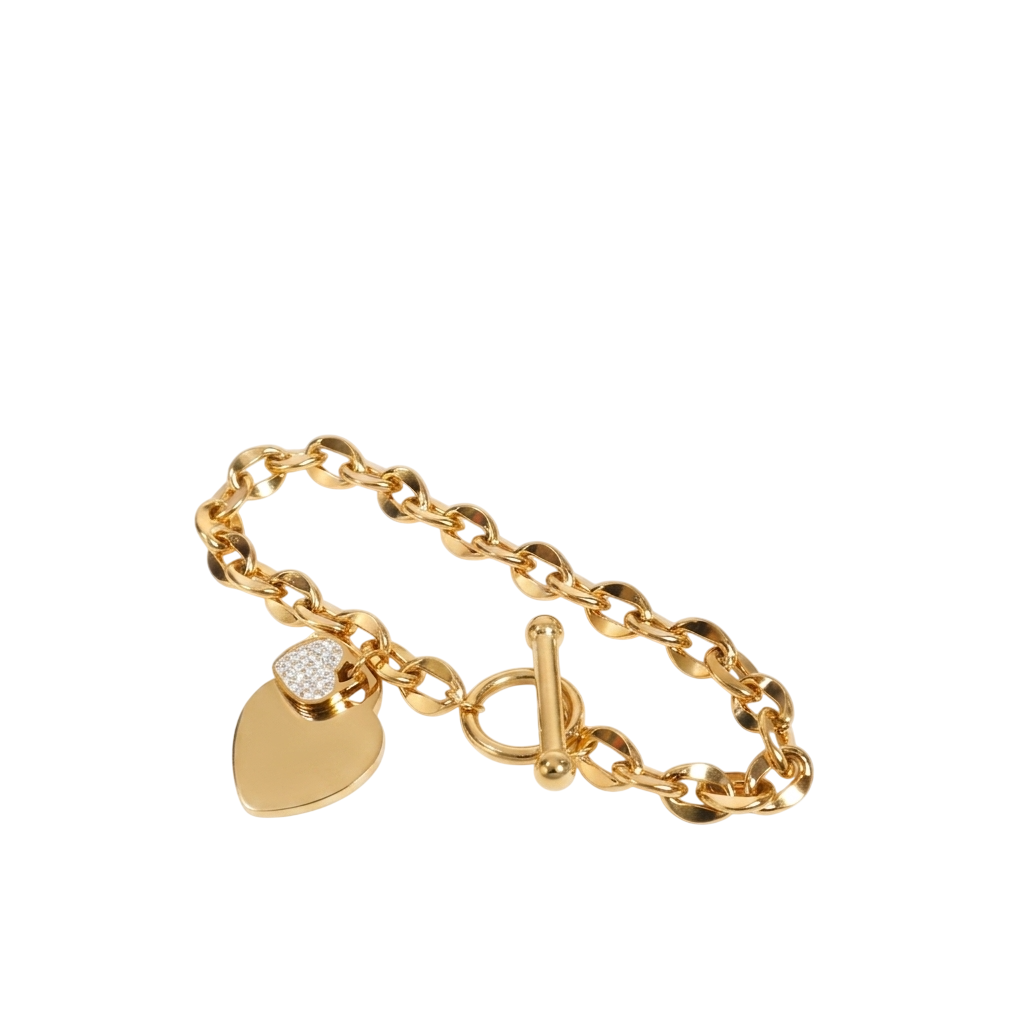 Toggle Clasp Accent Gold Bracelet