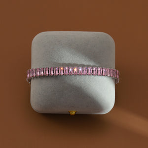 Glimmer Diamond Tennis Bracelet - Pink