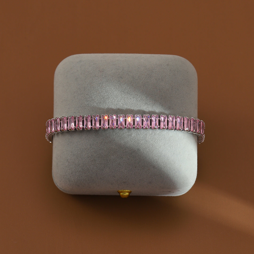 Glimmer Diamond Tennis Bracelet - Silver