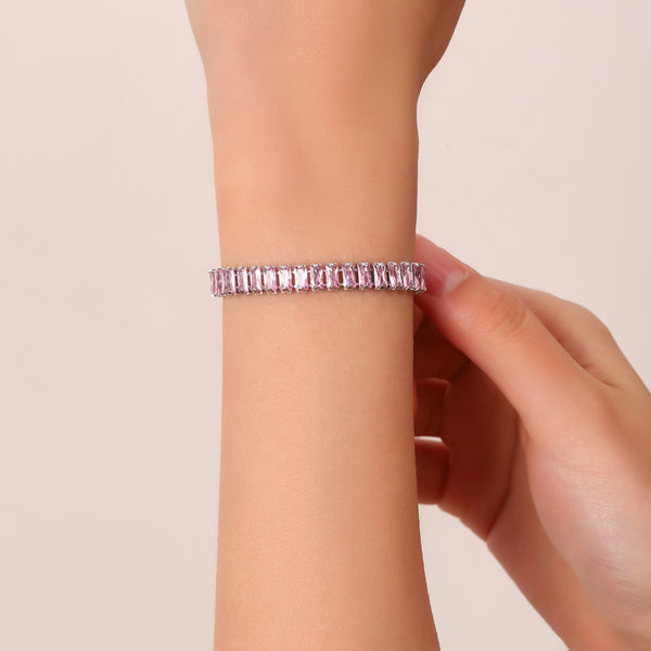 Glimmer Diamond Tennis Bracelet - Silver