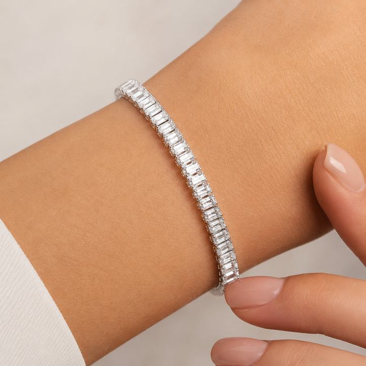 Glimmer Diamond Silver Tennis Bracelet