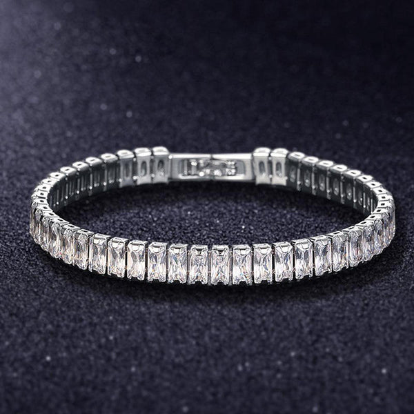 Glimmer Diamond Silver Tennis Bracelet