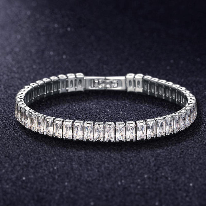 Glimmer Diamond Silver Tennis Bracelet - Salty Accessories