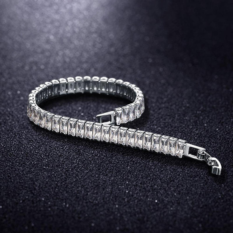 Glimmer Diamond Silver Tennis Bracelet - Salty Accessories