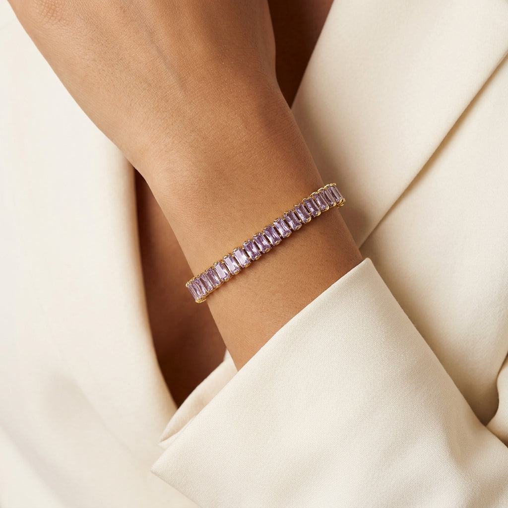 Wine Tennis Bracelet