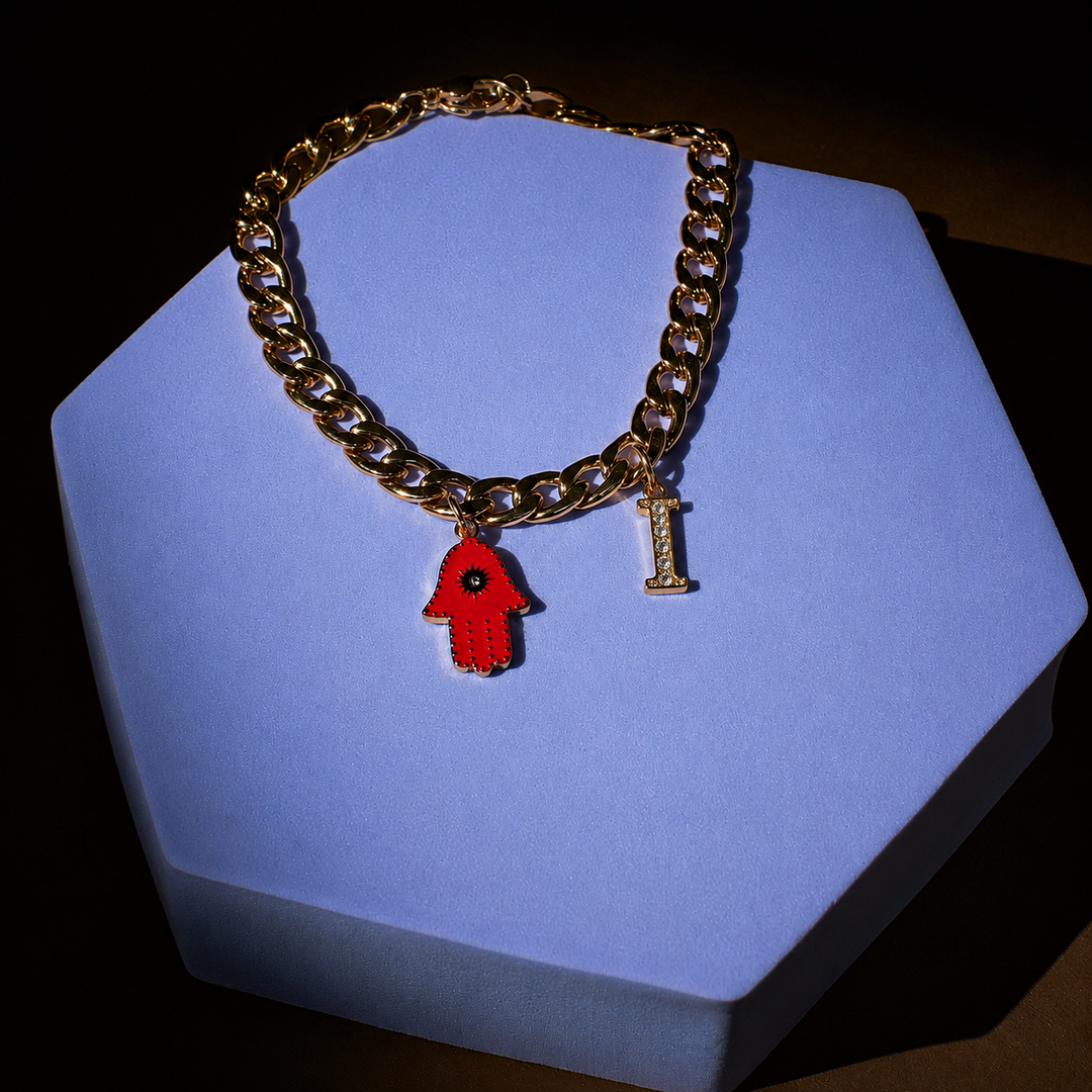 18K Gold Plated Evil Eye Personalized Bracelet