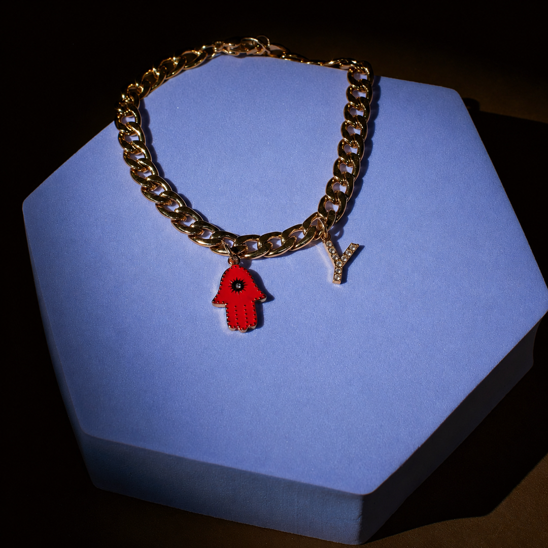 18K Gold Plated Evil Eye Personalized Bracelet