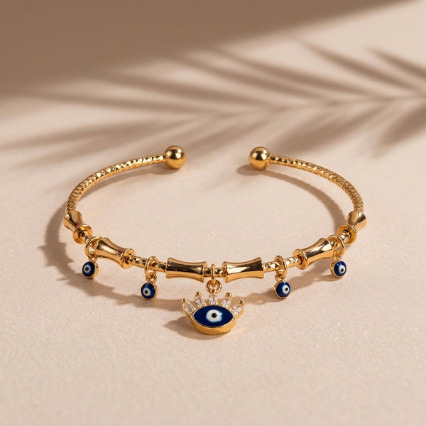 Chic Evil Eye Tassel Bangle