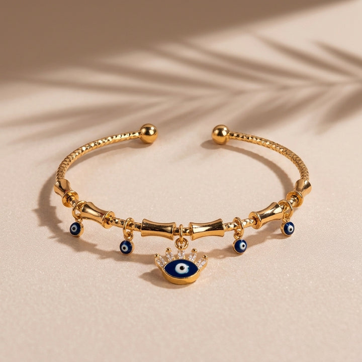 Chic Evil Eye Tassel Bangle
