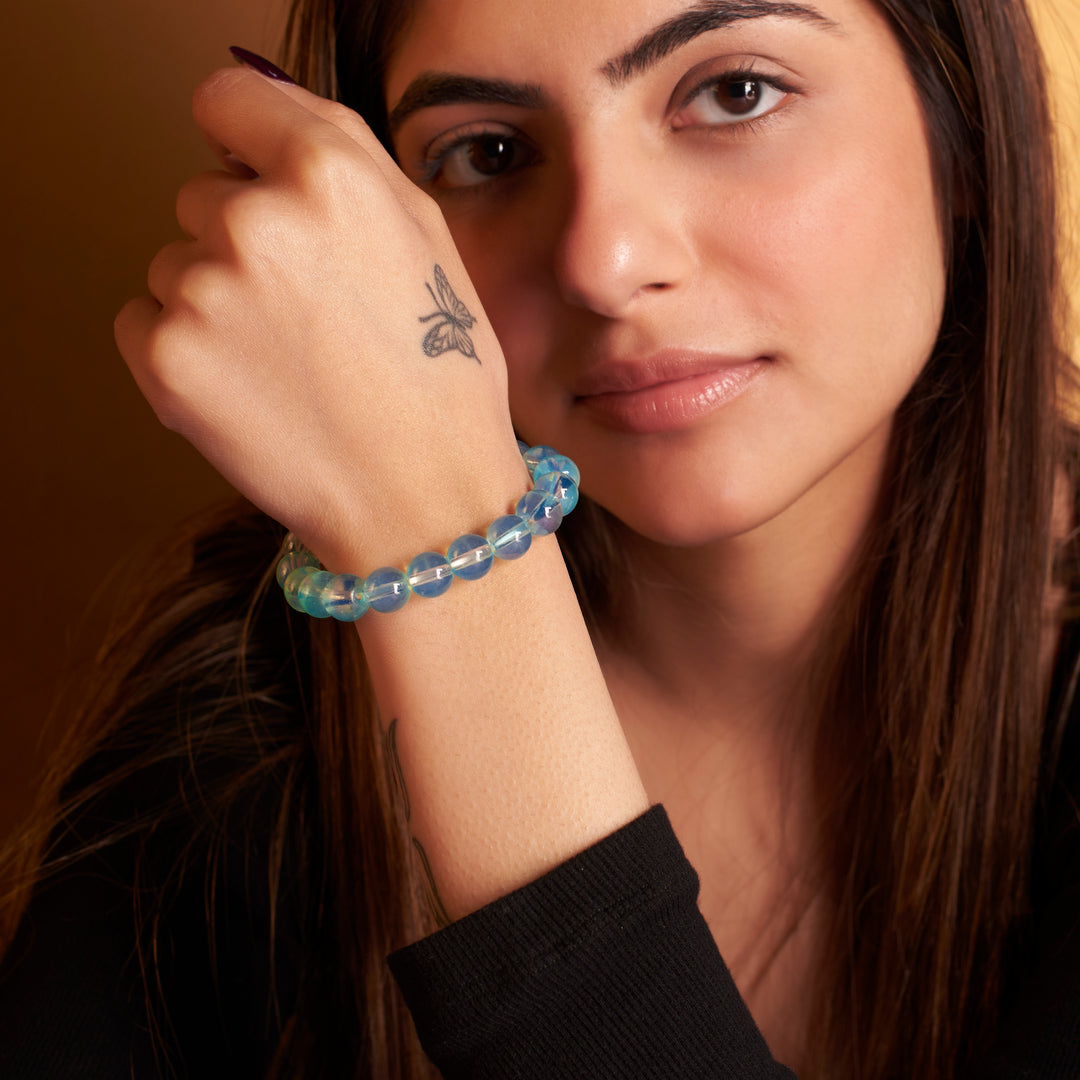 Blue Delight Beaded Bracelet