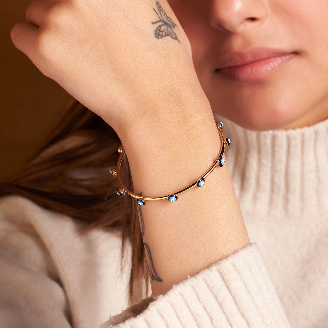 Traditional Evil Eye Bangle - Salty Accessories