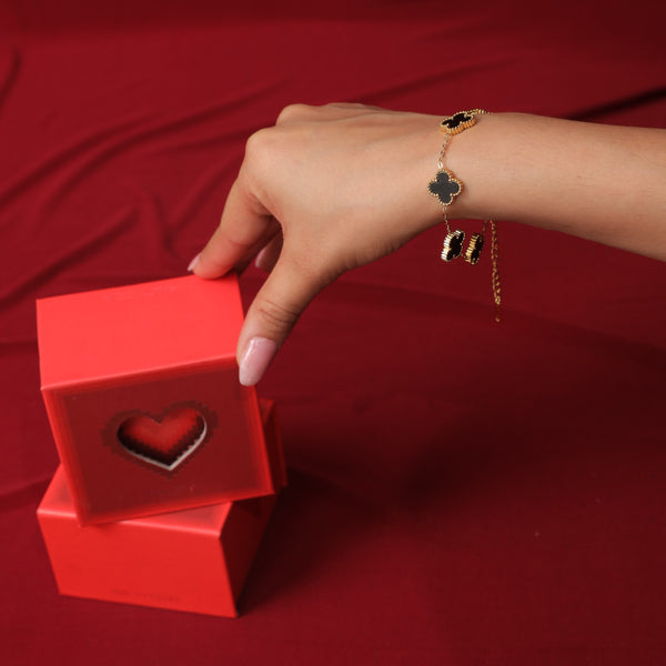 Moorish Black Bracelet With Valentine Box
