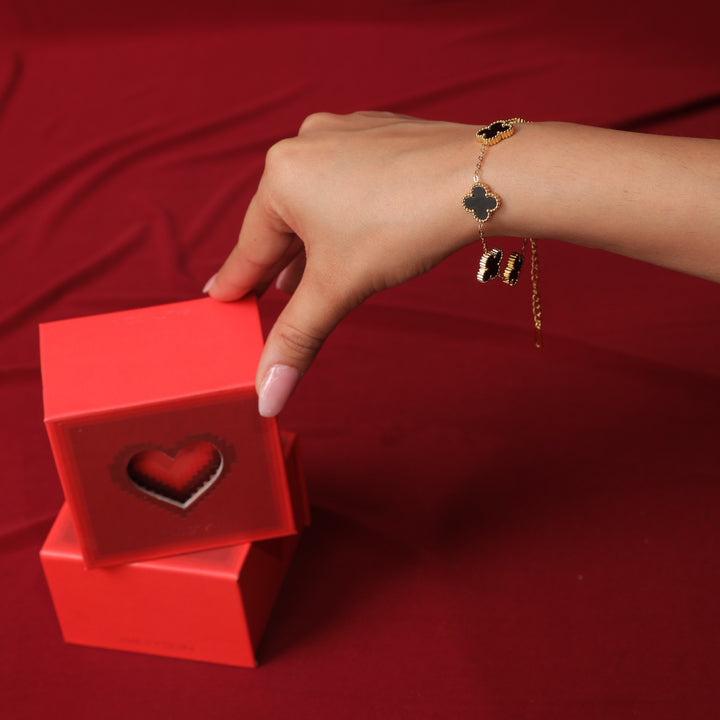 Moorish Black Bracelet With Valentine Box