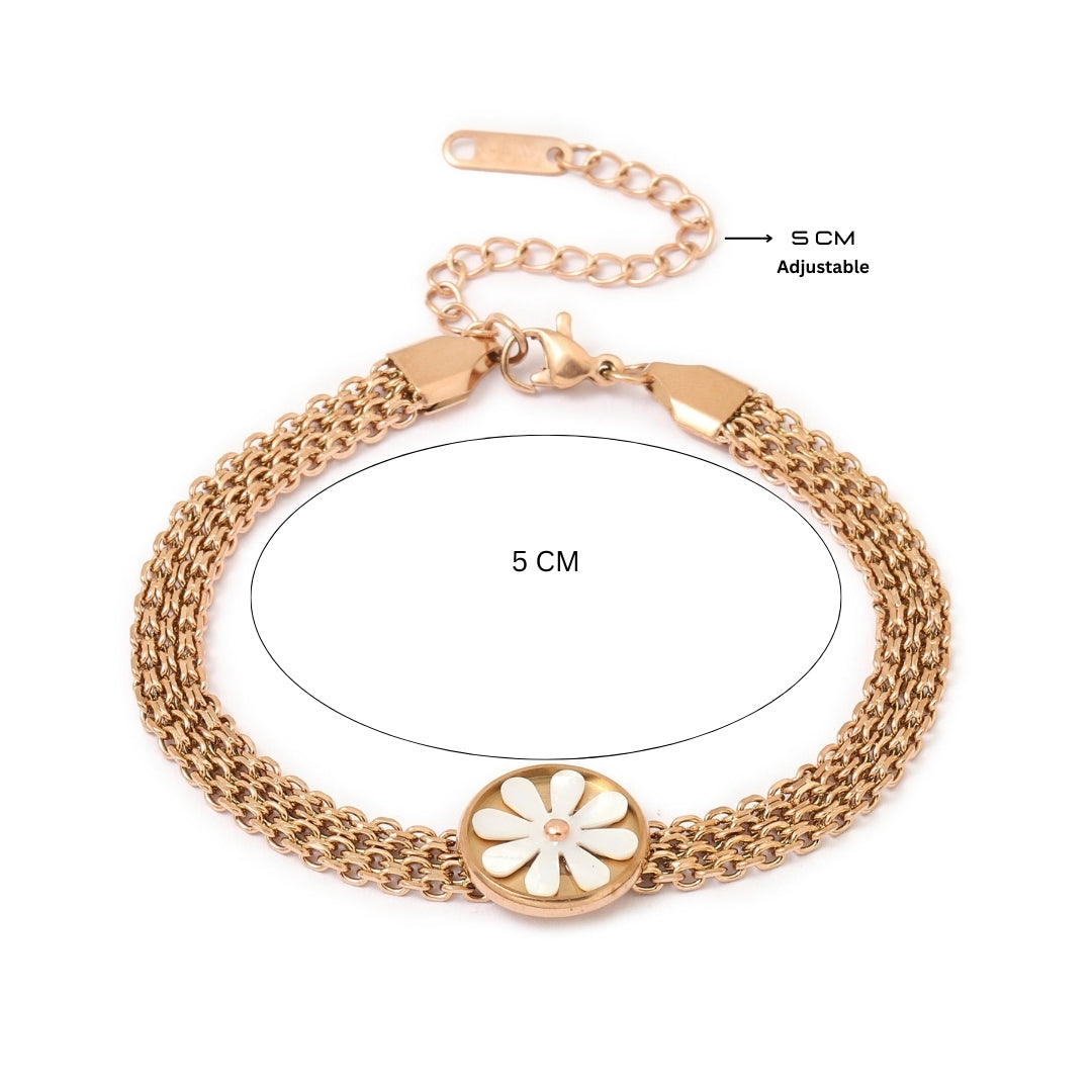 Quaint Flora Rose Gold Bracelet - Salty Accessories