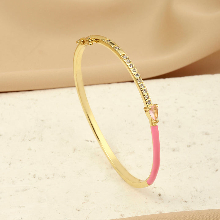 Delicate Blossom Bangle -Pink - Salty Accessories