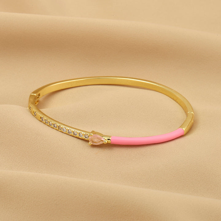 Delicate Blossom Bangle -Pink - Salty Accessories