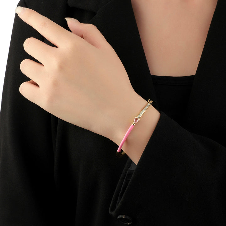 Delicate Blossom Bangle -Pink