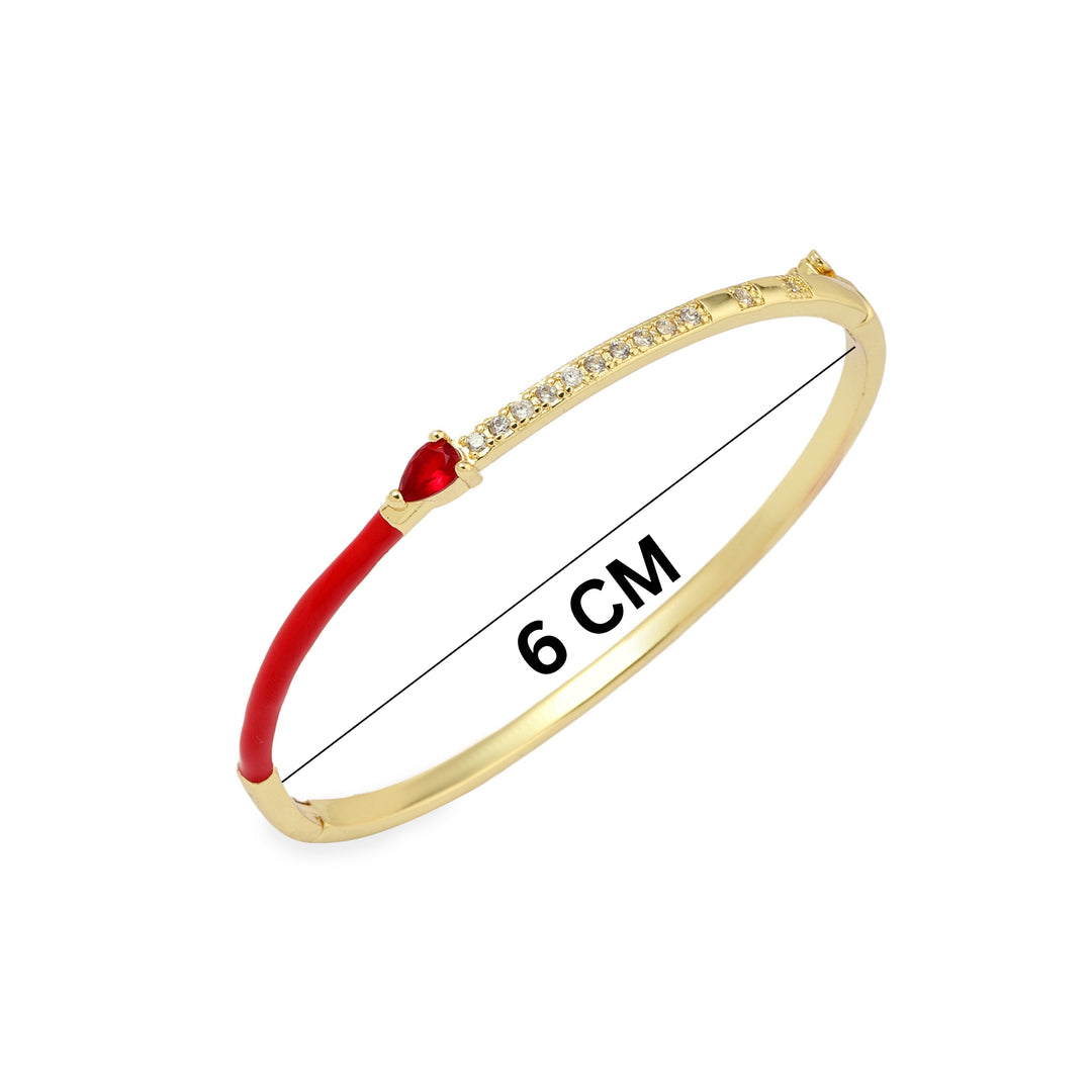 Delicate Blossom Bangle -Red